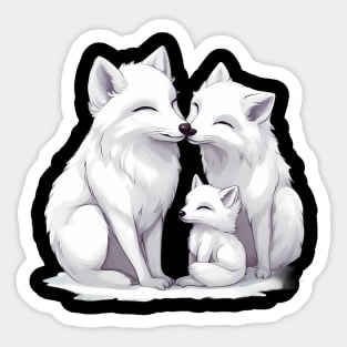 Arctic Wolf Family Sticker